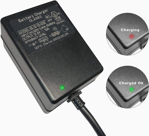 FLHFULIHUA 12 Volt Charger for Kids Ride On Car Toys, Power Supply Adapter for Yamaha Raptor 700R, Toyota FJ Cruiser