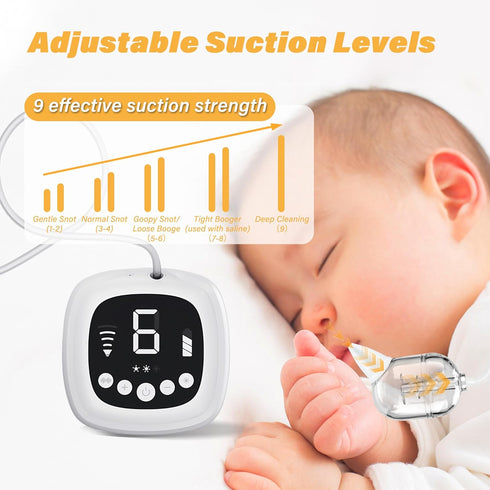 9 5 TopQuaFocus Electric Baby Nasal Aspirator, Nose Sucker for Toddler, Levels Suction Power for Children's Nasal