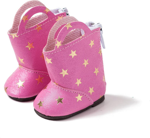 TOYYSB 6 14.5 Inch 100% Pairs Doll Shoes Fits Doll American Wellie Wishers Dolls Get Boots Doll Accessories