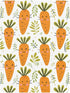 KICPOAY 52x28 Cute Carrots Leaves Toddler Bed Crib Sheets Baby Crib Sheets Cover for Soft Mini Crib Mattress