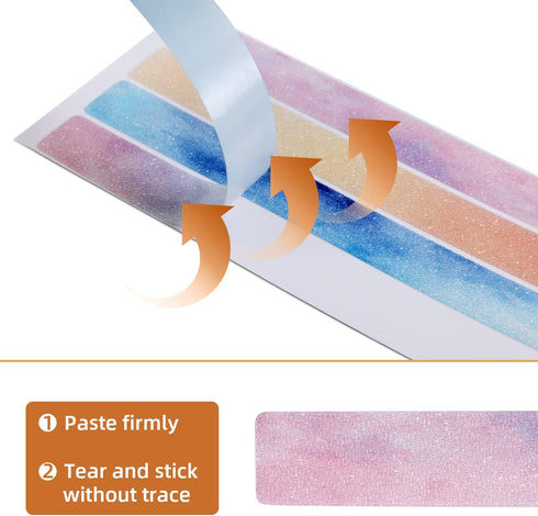 24 Secopad Anti Slip Colorful Shower Strips PCS Safety Bathtub Strips Adhesive Decals for Bath Tub Shower Stairs