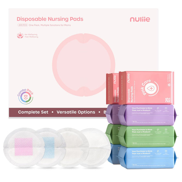 Nuliie 200 PCS Disposable Nursing Pads, Ideal for First-Time Buyers to Find