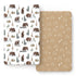 GRSSDER Stretchy Crib Sheets 2 Pack, Ultra Soft Jersey Knit Fitted Sheets, Jungle Bear/Rainbow, Universal Fit