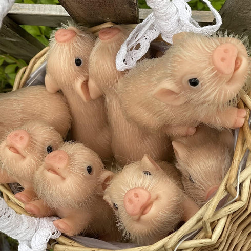 Pig Toys for Girls & Boys, 5 Inch Mini Realistic Silicone Pig, Soft/Chubby Little Pig for Kids, Christmas & Valentine's