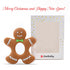 Jimibaby 100% 3.5 3.15 0.3 Inch Christmas Teether Teething Toy Gingerbread Man, The First Christmas teether for Baby