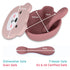 6 Set, TUM TUM Suction Bowl for Baby, Toddler Bowl with Lid & Spoon, for Babies & Toddlers Months+, BPA Free Silicone
