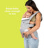 3in1 100% Baby Trend Caleo Newborn Carrier, Snuggle Grey Cotton, Machine Washable, Lumbar Support & Builtin Sun Hood