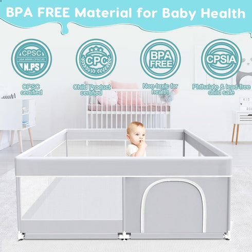 50x50 Inch Fshibila Baby Playpen, Baby Playard for Babies and Toddlers, Play Pens for Indoor & Outdoor, Sturdy Safety