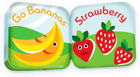 Floating Baby Bath Books, Waterproof Bath Books for Babies, Set of 2 - Fruits & Sea Animals