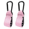 2 Pcs Durable Leather Stroller Hooks for Diaper Bags, Stroller Clips for Wheelchair and Shopping Carts, Pink
