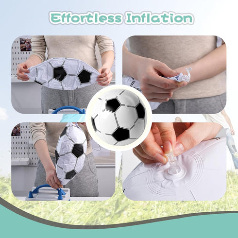 FUTUREPLUSX 8PCS Inflatable Soccer Balls, 12" Balls for Kids Beach Soccer, Summer Swimming Pool Game