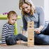 Glintoper Tic Tac Toe & Tumble Tower Blocks Game Set - Classic Wood Stacking & XOXO Strategy Game for Kids