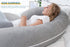 INSEN C Shaped Pregnancy Pillow - Comfortable Maternity Support in Glossy Gray