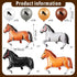 Threan 44 Pcs Horse Party Decoration, Including 12 Inch Horse Latex Balloon, 30 Inch Foil Balloon for Cowboy Cowgirl