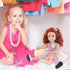 ZITA ELEMENT 18 Inch American Doll with Clothes and Accessories, Rainbow Dress, Bow, Bag, Shoes, Hairpin, Necklace