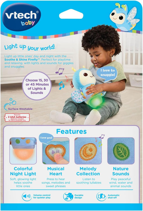 VTech Firefly Musical Plush Toy - Color Changing Night-Light with Timer