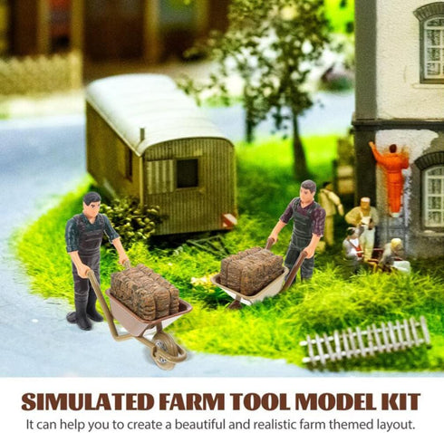 Toddmomy 12pcs Farm Accessories Model Miniature Farmers Figurines - Mini Farm for Kids & Toddlers
