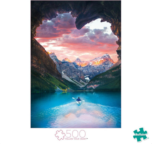 Buffalo Games - Follow Your Heart - 500 Piece Jigsaw Puzzle Blue,brown,orange,pink, 21.25"L X 15"W