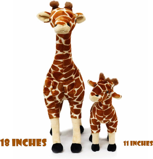 Set Ice King Bear Mom and Baby Stuffed Animals Zoo Wild Animals (Giraffe)