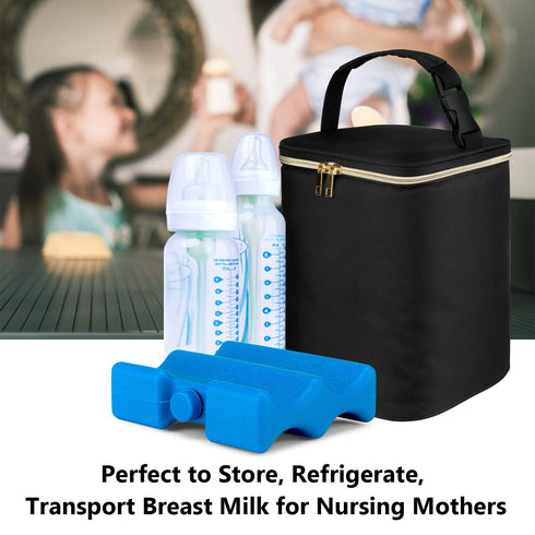 Pack, 4 9 Pack, Teamoy Breastmilk Cooler Bag with Ice Baby Bottles Bag for up to Large Ounce Bottles and Ice Perfect
