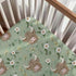 KuphiL10C Mattress-28x52 Cute Highland Cows Flowers Leaves Pattern Baby Sheets for Crib, Unisex Farm Cow Nursery Fitted