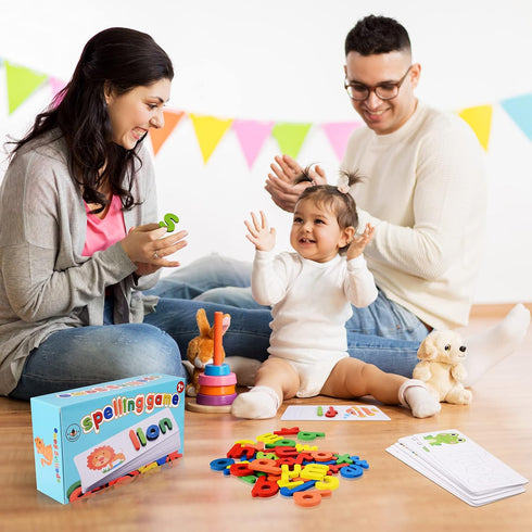 Spelling Matching Letter Games, Educational Learning Toys for Toddlers 2-4 Years, Alphabet Montessori Activities