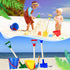 12 12 12 22 Inches Summer 4 Jexine Pcs Sand Buckets and Shovels for Kids Beach Sand Toys Bulk Plastic Beach Buckets