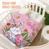 YeeJu Easter Baby Throw Blanket, 30x40 Small Pink Easter Rabbit Bunny Egg Blanket for Toddler Crib