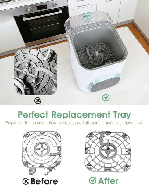 Tiga Momcozy Replacement Bottom Tray for Bottle Washer, Compatible with KleanPal Pro Durable Base Tray Replacement