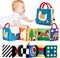 Baby Toys 0-6 Months, High Contrast Newborn Toys, Tummy Time Books with Crinkle, Squeaky Sounds