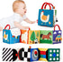 Baby Toys 0-6 Months, High Contrast Newborn Toys, Tummy Time Books with Crinkle, Squeaky Sounds