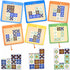 varbertos Wooden Matching Game Puzzle Games, Pattern Block Match Puzzles Building Cubes with Bell for Kids and Adults