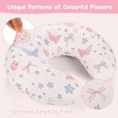 GFU Nursing Cover for Boys and Girls, Breastfeeding Case for Newborn, Soft Baby Breastfeeding Slipcover Colourful Pink