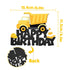 Glitter Building Truck Happy Birthday Cake Topper, Construction Truck Decor for Kids Birthday or Baby Shower Party