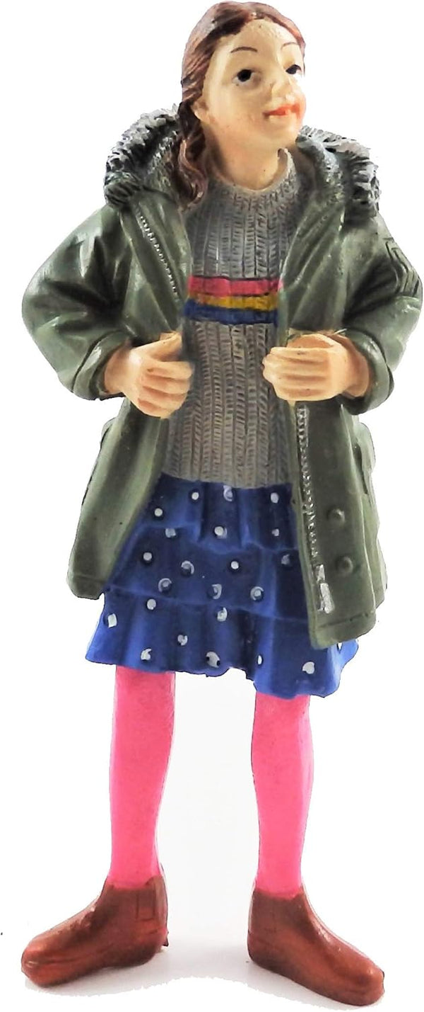 Melody Jane Dollhouse People Modern Girl in Parka, 1:12 Scale Resin Figure
