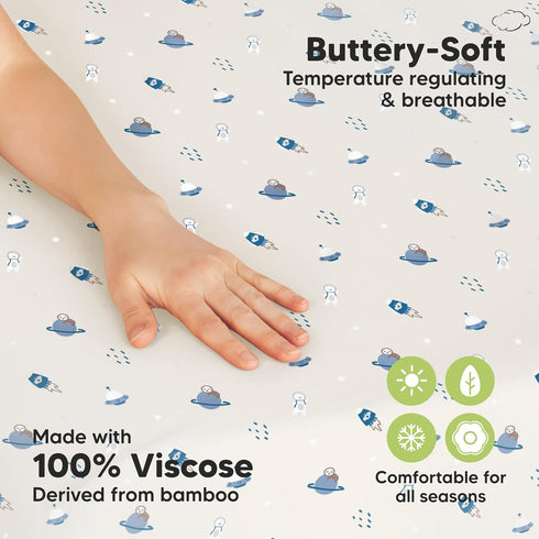 Pack 2-Pack 2-Pack Pack Keababies and Play Sheet Fitted, Mini Crib Sheets and Crib Sheets - Fitted Bed Cover
