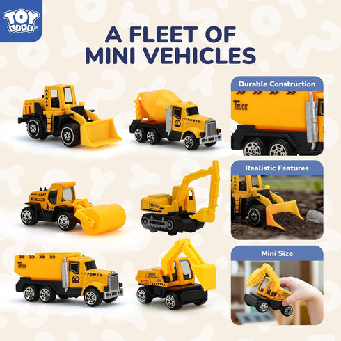 35 4-8, Bulldozer Set TOY Life PCS Construction Toys, Toy Trucks for Kids Ages Small Vehicles Mini Excavator, Cake