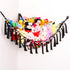 Stuffed Animal Toy Hammock Hanging, Macrame Organizer Storage for Plush Toys, Large Corner Net Holder (Black)