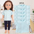 5-Piece Light Blue T-Shirts for 17-18 Inch Dolls, DIY Customizable Plain Tees