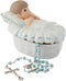 Precious Moments Baptism Gift, Boy's Resin Rosary Box, Hand-Painted Details, Perfect Keepsake