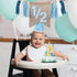 1/2 6 Birthday Boy Half Birthday Decorations High Chair Banner, Month Girl Tassel Wood Bead Highchair Garland Blue