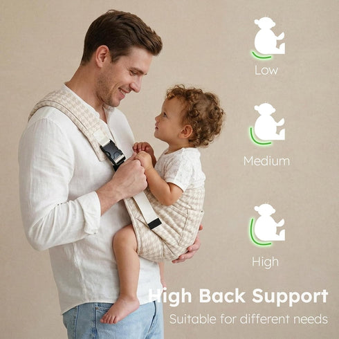 6-48 (16-44 lbs) AUYEAZGO Toddler Carrier - Premium Cotton, Large Seat & Back Support, with Large Pocket, One Size Fits