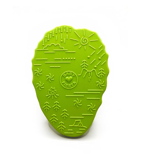 Mexican Baby Teether, Silicone Teething Toy for Teeth Relief, Soothing Grip for 3+ Months, BPA-Free (Nopal)