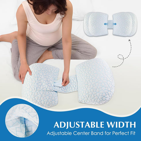 Pregnancy Pillow for Sleeping, Portable Adjustable Maternity Wedge Pillows for Side Sleepers, Belly, Back & Hip Support