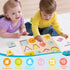 Montessori Toy for Babies 12-18 Months Wooden Shape Puzzles for Toddlers 1-3,Shape Peg Puzzles,Baby Puzzle 12-18-24 Months with Knob,Color & Shape Sorter for Toddlers(12 Geometric Shapes)