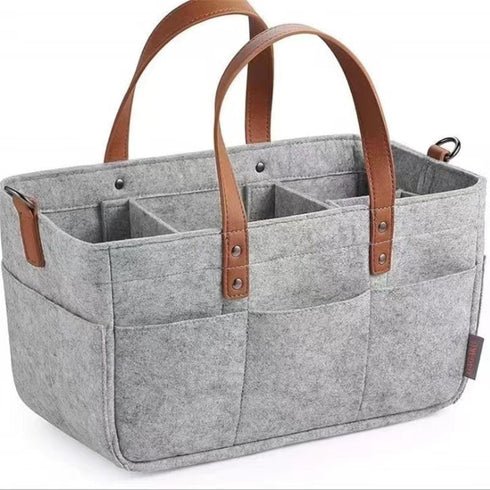 EXIEJAWEN Baby and baby supplies storage bag, foldable outdoor handbag, felt diaper bag
