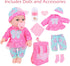 12 Inch Backpack DONTNO Baby Doll with Clothes and Carrier,Reborn Baby Doll with Bottles Nipple