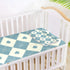 SyXIOP 28" 52" Blue Beige Poker Cooling Baby Crib Mattress Cover x Ultra Soft Training Pads for Baby&Toddler