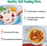 E-far Stainless Steel Plates Set of 4 - 8-inch Metal Dinner Plates for Kids, Shatterproof & Dishwasher Safe