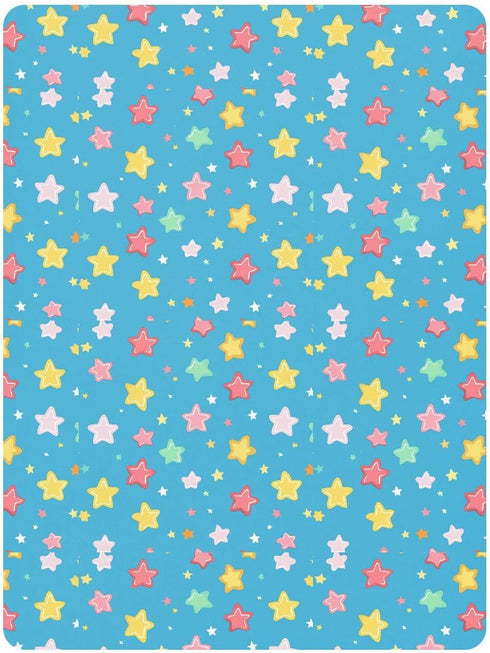 miaozhen 1 Pack 52x28 Cotton Baby Crib Sheets Soft Star Colorful Crib Mattress Sheet for Nursery sabanas para cuna